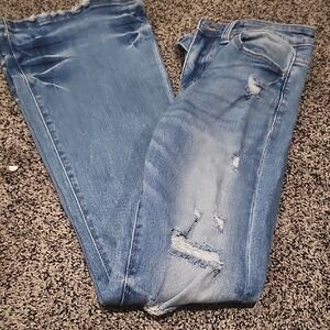 Vervet Trendy Distressed Women's Blue Jeans